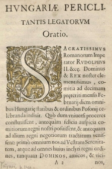 Hvngariæ Periclitantis Legatorum [...] Demetrii Napragi, Ecclesiarvm Agriensis & Orodiensis Maioris Præpositi & [...] Nicolai Zokolij de Kis Varda, & Michaelis Kellemesi Vicecomitis Comitatus Sáros Ad [...] Sigismvndvm Tertivm, Poloniæ Et Sveciæ Regem [...] Oratio : In Comitiis Generalibus Cracouiæ habita, die 2. Mensis Martij, Anno Domini M. D. XCV