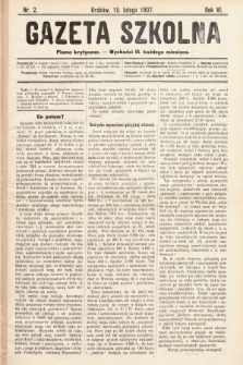 Gazeta Szkolna : pismo krytyczne. 1907, nr 2