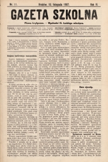 Gazeta Szkolna : pismo krytyczne. 1907, nr 11