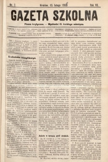 Gazeta Szkolna : pismo krytyczne. 1908, nr 2