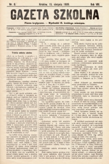 Gazeta Szkolna : pismo krytyczne. 1909, nr 8