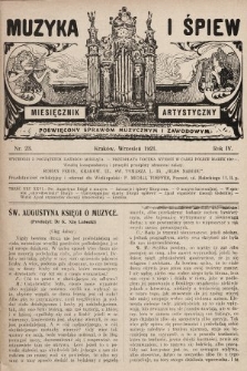 Muzyka i Śpiew: miesięcznik artystyczny : poświęcony sprawom muzycznym i zawodowym. 1921, nr 23