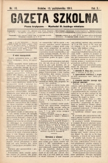 Gazeta Szkolna : pismo krytyczne. 1911, nr 10