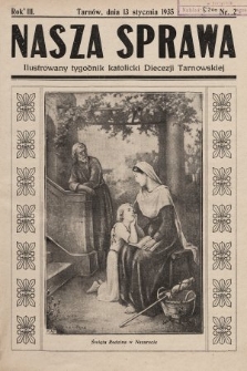 Nasza Sprawa : ilustrowany tygodnik katolicki Diecezji Tarnowskiej. 1935, nr 2