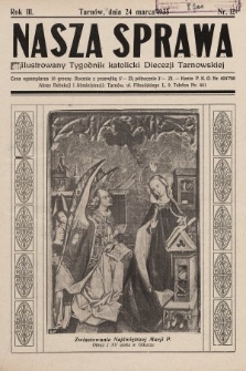 Nasza Sprawa : ilustrowany tygodnik katolicki Diecezji Tarnowskiej. 1935, nr 12