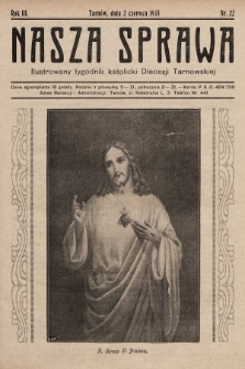 Nasza Sprawa : ilustrowany tygodnik katolicki Diecezji Tarnowskiej. 1935, nr 22