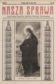 Nasza Sprawa : ilustrowany tygodnik katolicki Diecezji Tarnowskiej. 1935, nr 30
