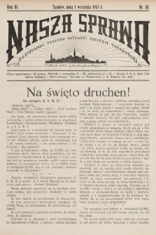Nasza Sprawa : ilustrowany tygodnik katolicki Diecezji Tarnowskiej. 1935, nr 35