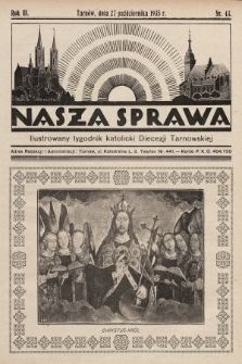 Nasza Sprawa : ilustrowany tygodnik katolicki Diecezji Tarnowskiej. 1935, nr 43