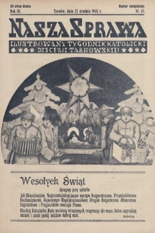 Nasza Sprawa : ilustrowany tygodnik katolicki Diecezji Tarnowskiej. 1935, nr 51