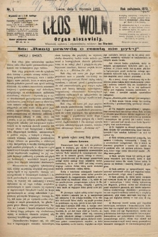 Głos Wolny : tygodnik polityczny, społeczny i literacki : organ niezawisły. 1893, nr 1