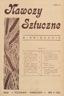 Nawozy Sztuczne. 1932, nr 4
