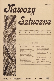 Nawozy Sztuczne. 1932, nr 7