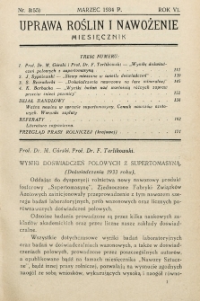 Uprawa Roślin i Nawożenie. 1934, nr 3