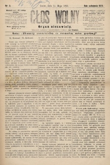 Głos Wolny : tygodnik polityczny, społeczny i literacki : organ niezawisły. 1893, nr 5