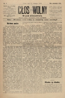 Głos Wolny : tygodnik polityczny, społeczny i literacki : organ niezawisły. 1893, nr 8