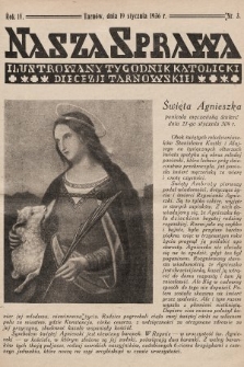 Nasza Sprawa : ilustrowany tygodnik katolicki Diecezji Tarnowskiej. 1936, nr 3