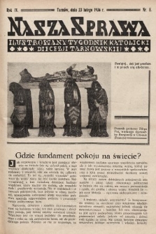 Nasza Sprawa : ilustrowany tygodnik katolicki Diecezji Tarnowskiej. 1936, nr 8