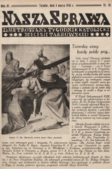 Nasza Sprawa : ilustrowany tygodnik katolicki Diecezji Tarnowskiej. 1936, nr 10