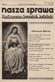 Nasza Sprawa : ilustrowany tygodnik katolicki. 1936, nr 19
