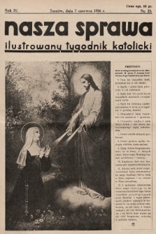 Nasza Sprawa : ilustrowany tygodnik katolicki. 1936, nr 23