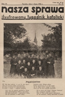 Nasza Sprawa : ilustrowany tygodnik katolicki. 1936, nr 27