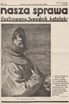 Nasza Sprawa : ilustrowany tygodnik katolicki. 1936, nr 40