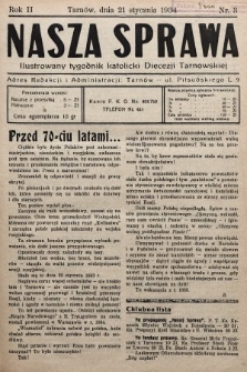 Nasza Sprawa : ilustrowany tygodnik katolicki Diecezji Tarnowskiej. 1934, nr 3