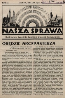 Nasza Sprawa : ilustrowany tygodnik katolicki Diecezji Tarnowskiej. 1934, nr 30