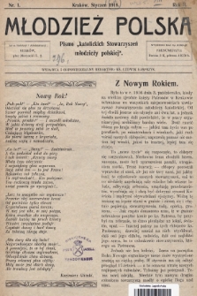 Młodzież Polska : pismo „katolickich Stowarzyszeń młodzieży polskiej". 1918, nr 1