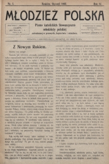 Młodzież Polska : pismo katolickich Stowarzyszeń młodzieży polskiej zatrudnionej w przemyśle, kupiectwie i rolnictwie. 1920, nr 1