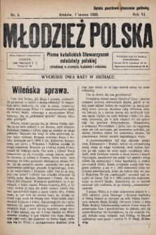 Młodzież Polska : pismo katolickich Stowarzyszeń młodzieży polskiej zatrudnionej w przemyśle, kupiectwie i rolnictwie. 1922, nr 5