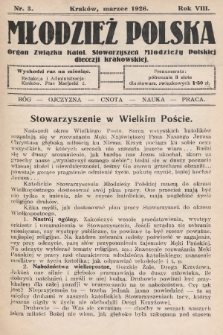 Młodzież Polska : organ Związku Katol. Stowarzyszeń Młodzieży Polskiej diecezji krakowskiej. 1926, nr 3