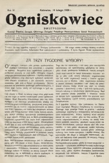 Ogniskowiec : dwutygodnik Komisji Śląskiej Zarządu Głównego Związku Polskiego Nauczycielstwa Szkół Powszechnych. 1928, nr 3