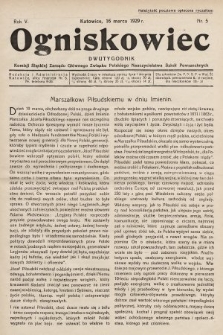 Ogniskowiec : dwutygodnik Komisji Śląskiej Zarządu Głównego Związku Polskiego Nauczycielstwa Szkół Powszechnych. 1929, nr 5