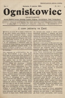 Ogniskowiec : dwutygodnik Komisji Śląskiej Zarządu Głównego Związku Polskiego Nauczycielstwa Szkół Powszechnych. 1929, nr 10-11