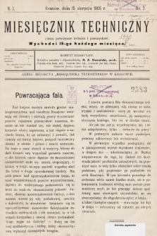Miesięcznik Techniczny : pismo poświęcone technice i przemysłowi. 1905, nr 2