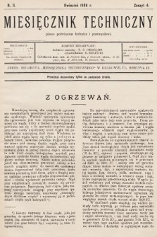 Miesięcznik Techniczny : pismo poświęcone technice i przemysłowi. 1906, nr 4