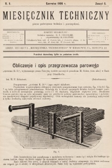 Miesięcznik Techniczny : pismo poświęcone technice i przemysłowi. 1906, nr 6