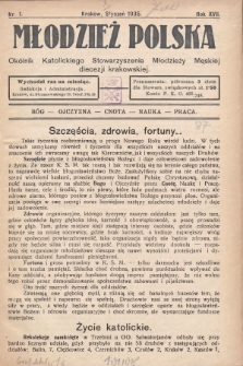 Młodzież Polska : okólnik Katolickiego Stowarzyszenia Młodzieży Męskiej diecezji krakowskiej. 1935, nr 1