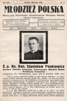 Młodzież Polska : miesięcznik Katolickiego Stowarzyszenia Młodzieży Męskiej diecezji krakowskiej. 1936, nr 9