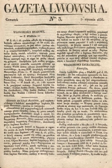 Gazeta Lwowska. 1836, nr 3