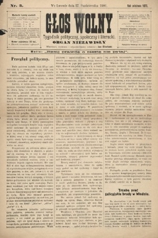 Głos Wolny : tygodnik polityczny, społeczny i literacki : organ niezawisły. 1901, nr 3