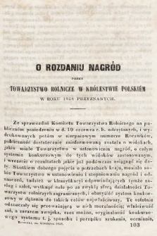 Roczniki Gospodarstwa Krajowego. R. 17, 1858, T. 33, poszyt 6