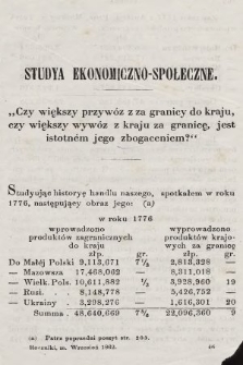 Roczniki Gospodarstwa Krajowego. R. 21, 1862, T. 48, poszyt [3]