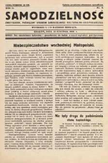 Samodzielność : dwutygodnik poświęcony sprawom samodzielności kulturalno - gospodarczej. 1936, nr 2