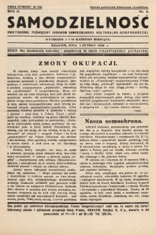 Samodzielność : dwutygodnik poświęcony sprawom samodzielności kulturalno - gospodarczej. 1936, nr 3