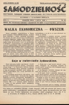 Samodzielność : dwutygodnik poświęcony sprawom samodzielności kulturalno - gospodarczej. 1936, nr 13