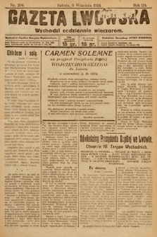Gazeta Lwowska. 1924, nr 206