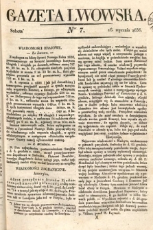 Gazeta Lwowska. 1836, nr 7